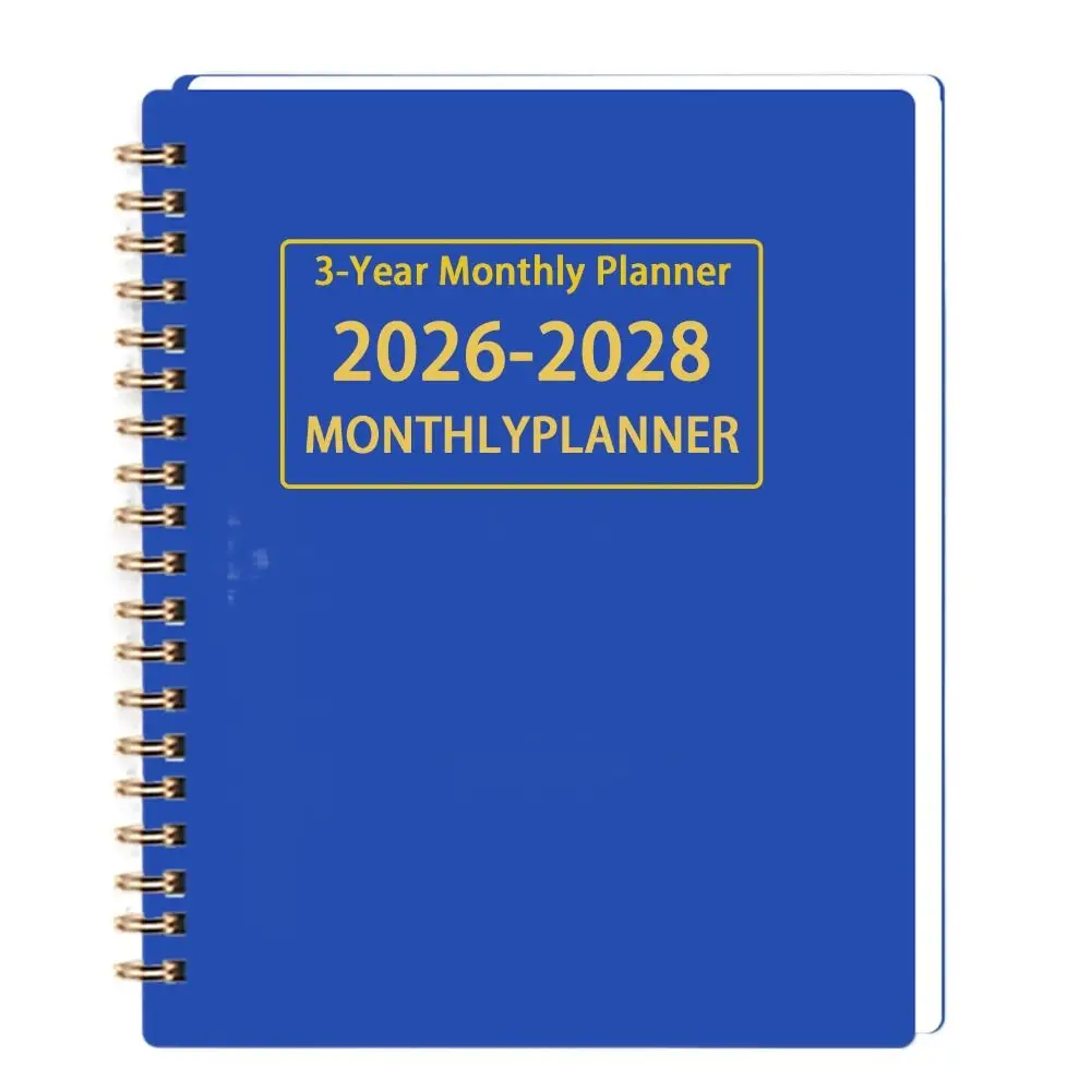 A4/A5 3년 월간 플래너 2026-2028 연간 목표 캘린더 북 매끄러운 필기 연간 요약 일정표 학년