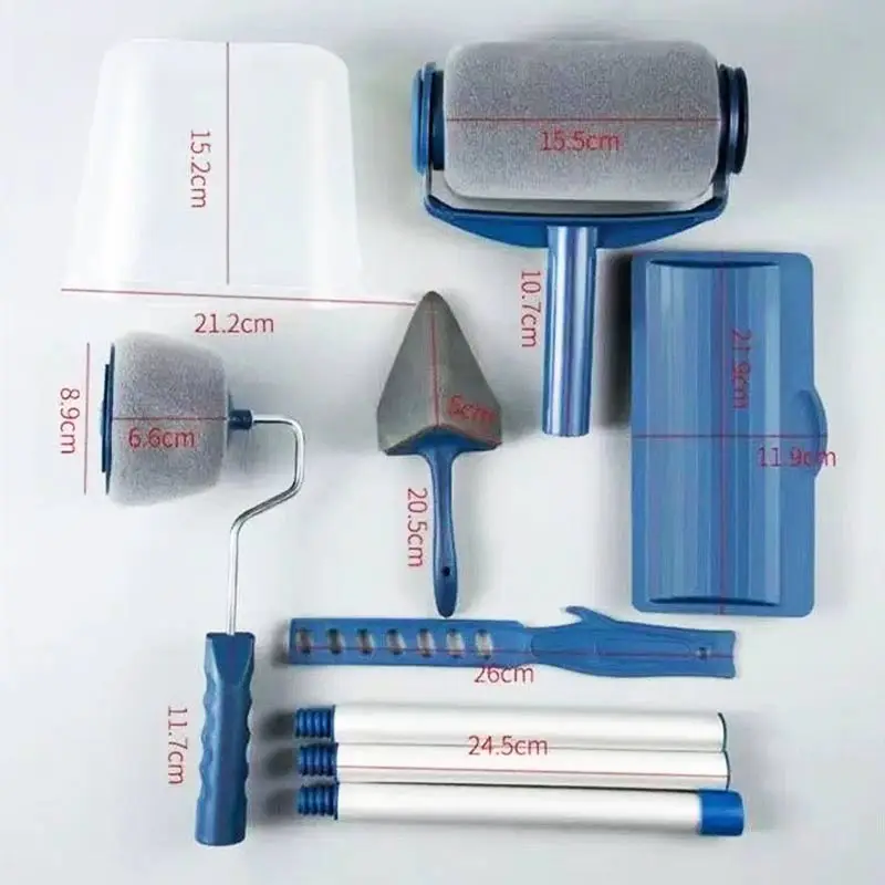 Paint Roller Multifunctional Household Roller Brush Set One Wall A Time Portable Latex Paint Brush Painting Set wall painting brush paint roller brush