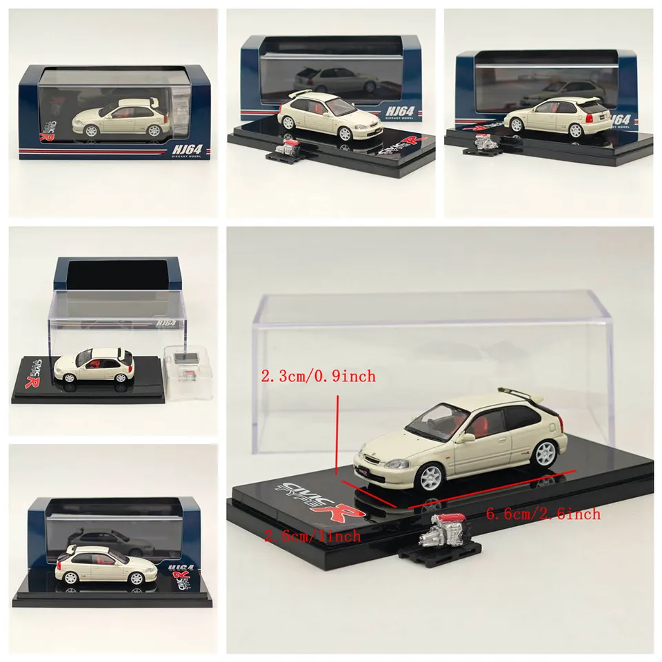 ミニカー Honda Civic Type R 1997 JADA JDM TUNERS 1997 HONDA CIVIC EK TYPE R RED 1:32 DIECAST