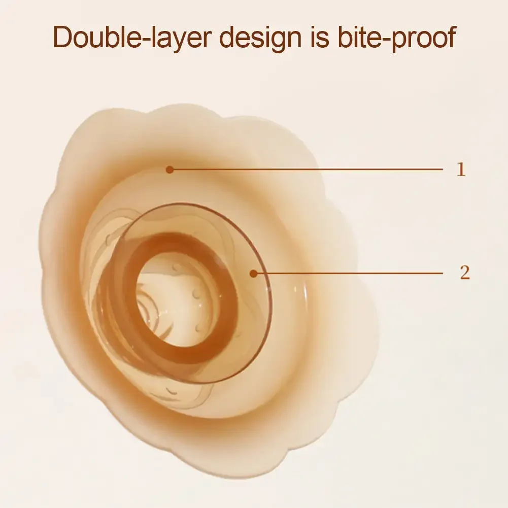 1Pc Silicone Nipple Protector with Box Breastfeeding Anti-bite Nursing Pads Dust Box Anti Overflow Breast Pads Mother Protection