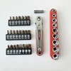 1/4 Drive Bidirectional Ratchet Screwdriver Set Multifunctional Home DIY Manual Tools Compact Handle for Easy Storage