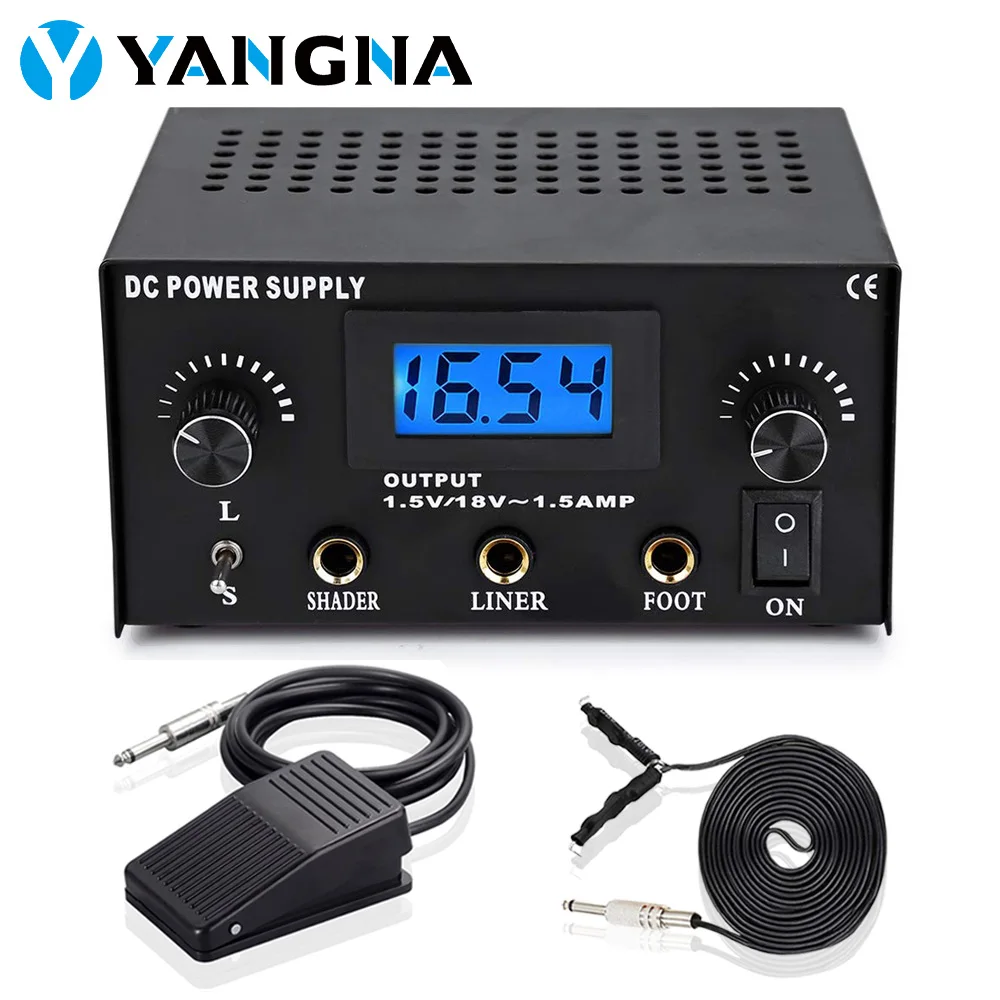 Tattoo Power Supply YANGNA Professional Dual Outpute LED Digital Display For Rotary & Coil Machine