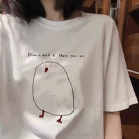 Trendy Purple Cotton ort Sve T-irt ex Loose Fit Summer Versatile Women's Faion Print Commute Sle Korean Version