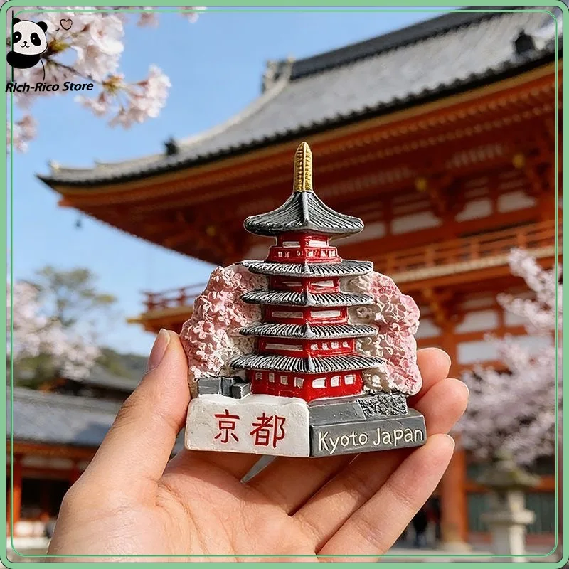 Tokyo Asakusa Temple 3D Resin Fridge Magnet - Cultural Souvenir Gift