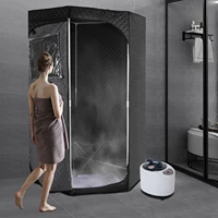 Portable Steam Sauna for Home Spa Sauna Tent Sauna Box with 3L Steamer Remote Control Folding Chair 2