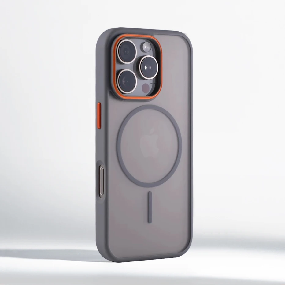 Premium Matte Translucent Magnetic Phone Case with Magsafe-Compatible Wireless Charging and Shockproof Protection