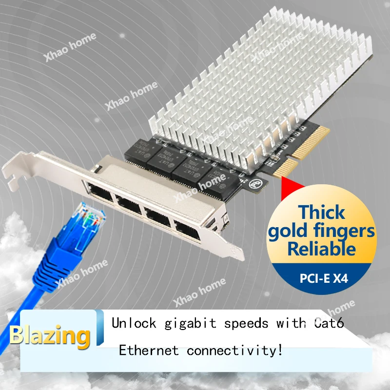 Realtek RTL8125B PCIe x4 이더넷 어댑터 NIC 네트워크 쿼드 포트 카드 2.5G 기가비트 이더넷 Lan 카드 10/100/1000/2500Mbps