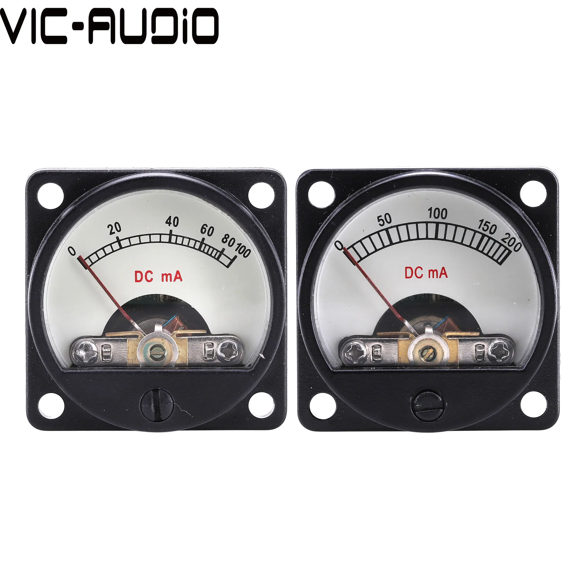 1PC 35mm Ammeter DC100MA DC 200MA Panel Meter Analog Current Meter Panel Mechanical Pointer Type amplifier DIY