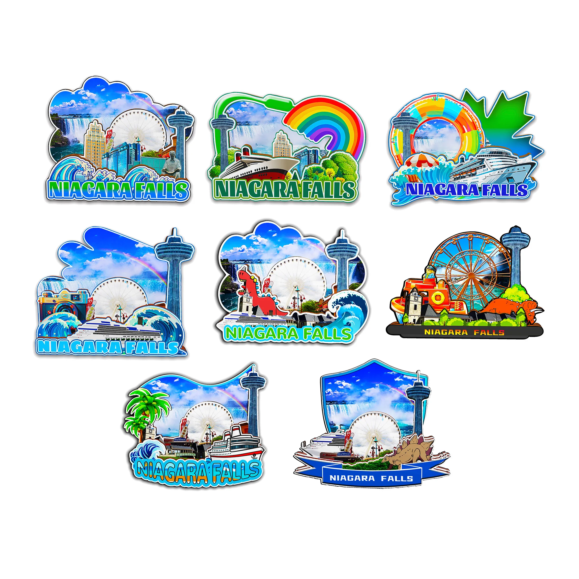 Niagara Falls Canada 3D Wooden Fridge Magnet - Landmark Souvenir, Handmade Craft Gift (2.5x1.5 Inches) - View #2