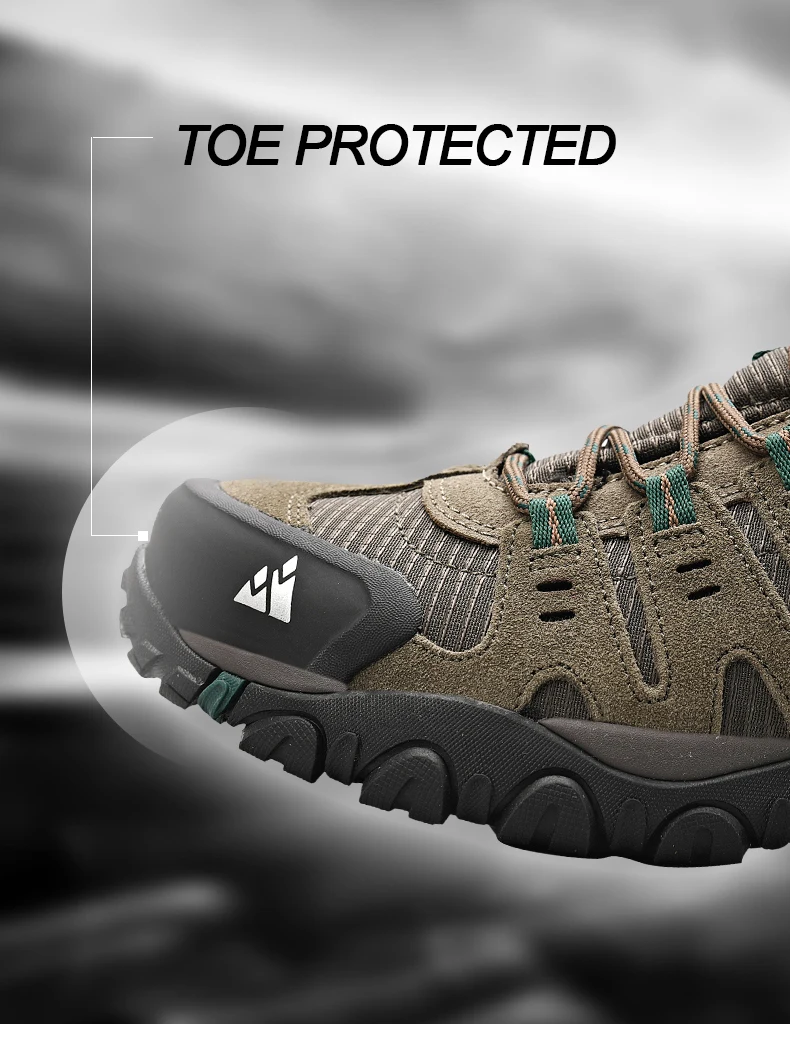 Hikeup herren wanderschuhe wildleder outdoor schuhe verschleiß feste männer trekking wander jagd taktische turnschuhe – Detail 8