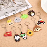 100pcs Cute Keychain for Kids Teacher Party Favor Cute Anime Little Keyrings Wholesale Cheap Festival Pendants Gift Charms Sets 2
