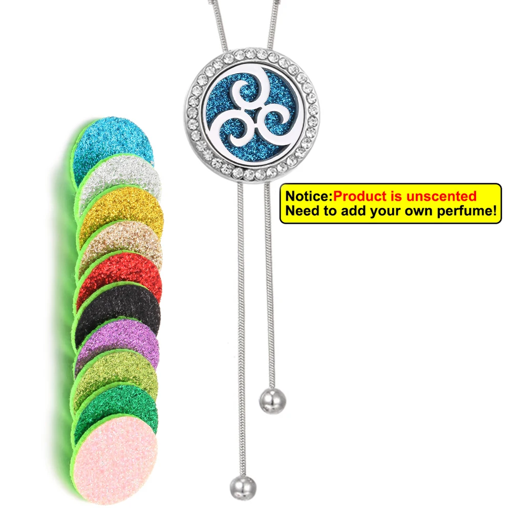 Elegant Long Tassel Aromatherapy Necklace with Essential Oil Diffuser Pendant