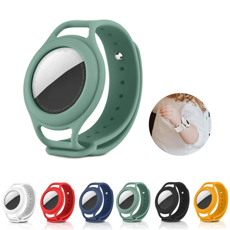 For Apple AirTags Kids Wristbands Soft Silicone Strap Anti-Scratch Cover Accessories For Air tags Airtag Watch Strap Bracelet