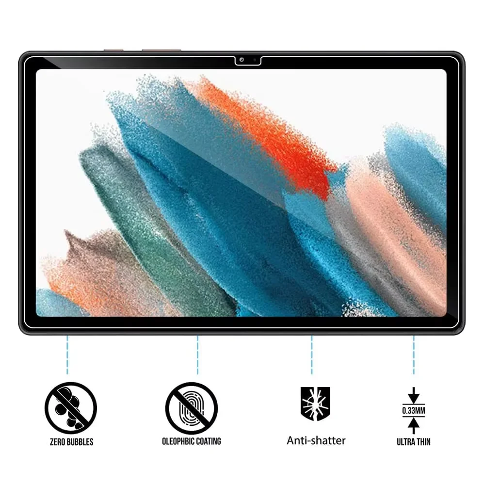 Premium Tempered Glass Screen Protector for 10.5 Inch Tablets - 2 Pack, Anti-Fingerprint Protective Film