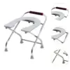 Foldable Toilet Seat Commode Stool Comfortable Portable Squat Toilet Stool for Elderly Seniors Bathroom Shower Chair Homecare 6