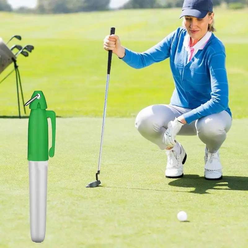 Golf Ball Liner Markers Pen Mini Waterproof Marker Pen With Hang Hook Template Drawing Tool Golf Ball Line Marker Supplies