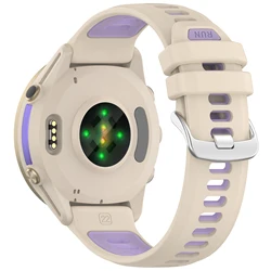 Premium 22mm Silicone Sports Watch Band Replacement Strap - Forerunner 570 47MM (Beige Purple)