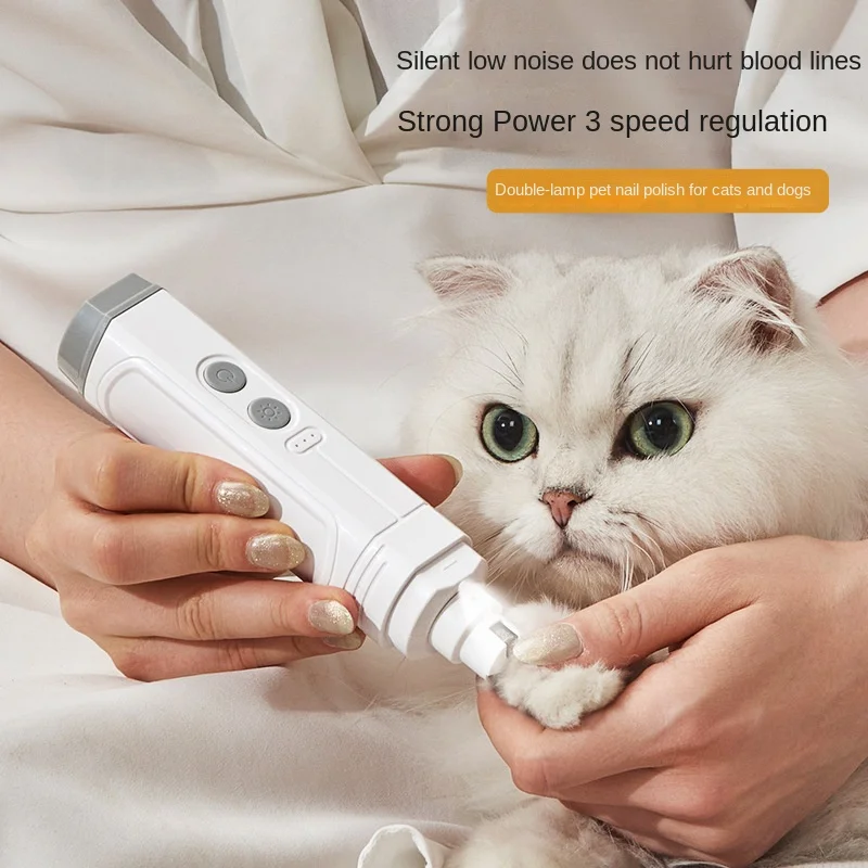 

USB Electric Nail Clipper Nail Trimmer For Dog Cat Charging Pet Grinder Quiet Cat Dogs Paws Nail Grooming Cat Claw Cutter Tools