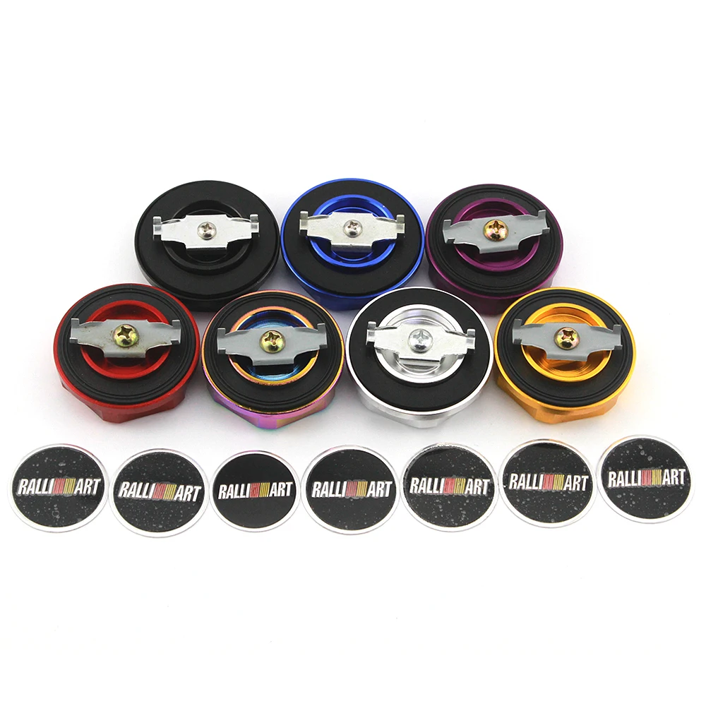 Ralliart Car Racing Engine Oil Cap Oil Fuel Filler Cover Cap For Mitsubishi HT6315 Galant Montero Diamante Outlander Space Star engine oil filler cover