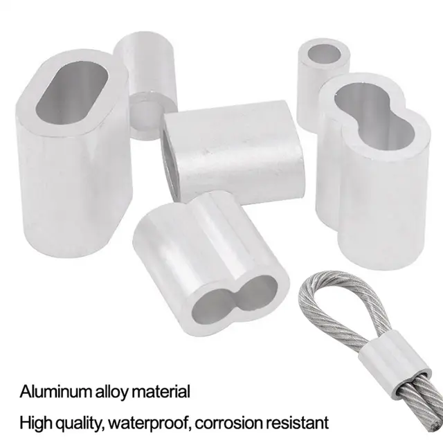 Manicotti A Crimpare Per Funi | 100 Pezzi In Alluminio - Foto 3