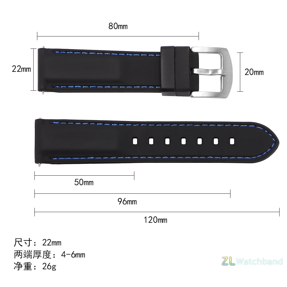 Enhanced Sports Silicone Waterproof Watch Band - Thick Rubber Strap Bracelet