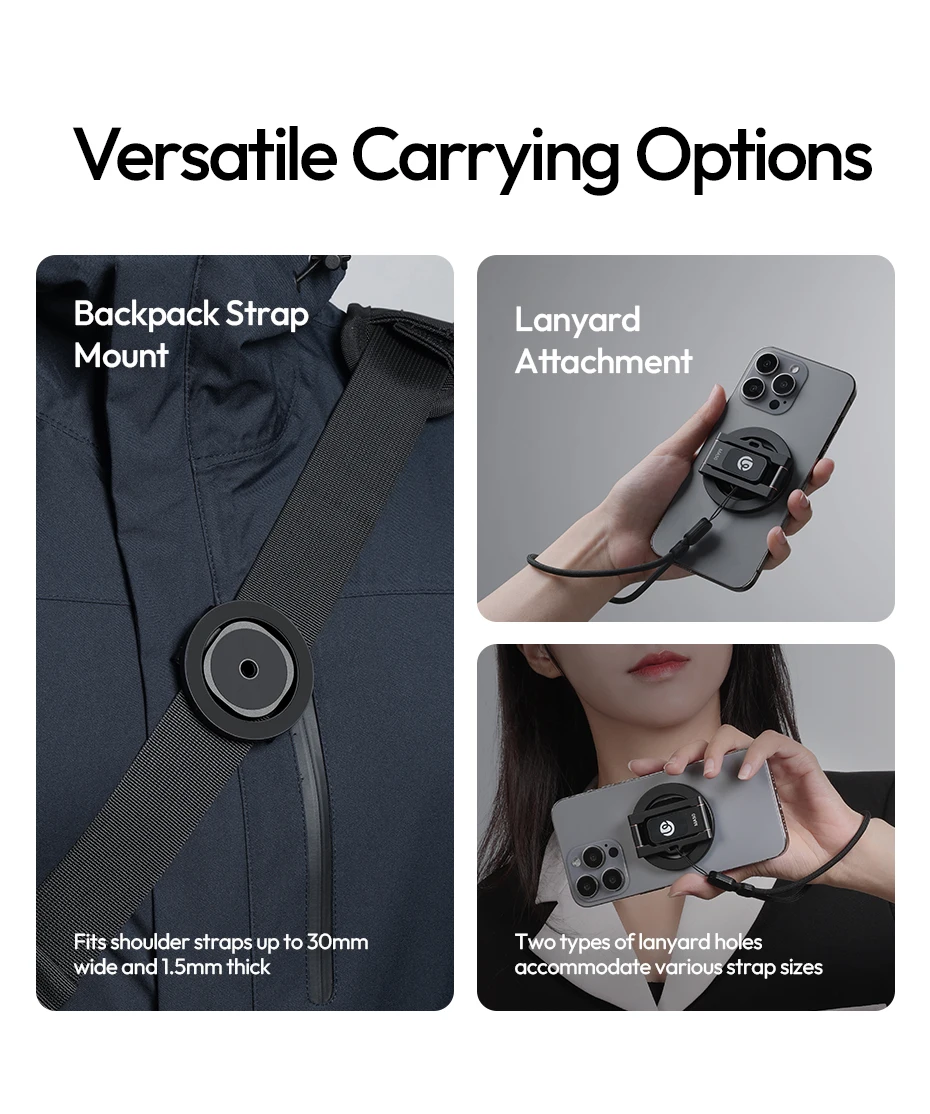 MA50 Uka Foldable Magnetic Phone Holder for Iphone 16 15 14 13 Tripod Mount Mags