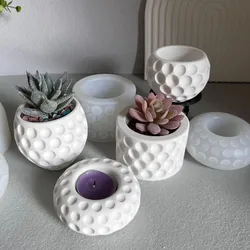 DIY Vase Silicone Mold Concrete Aromatherapy Plaster Flower Pot Molds Candle Jar Epoxy Resin Storage Box Mould Handmade Crafts