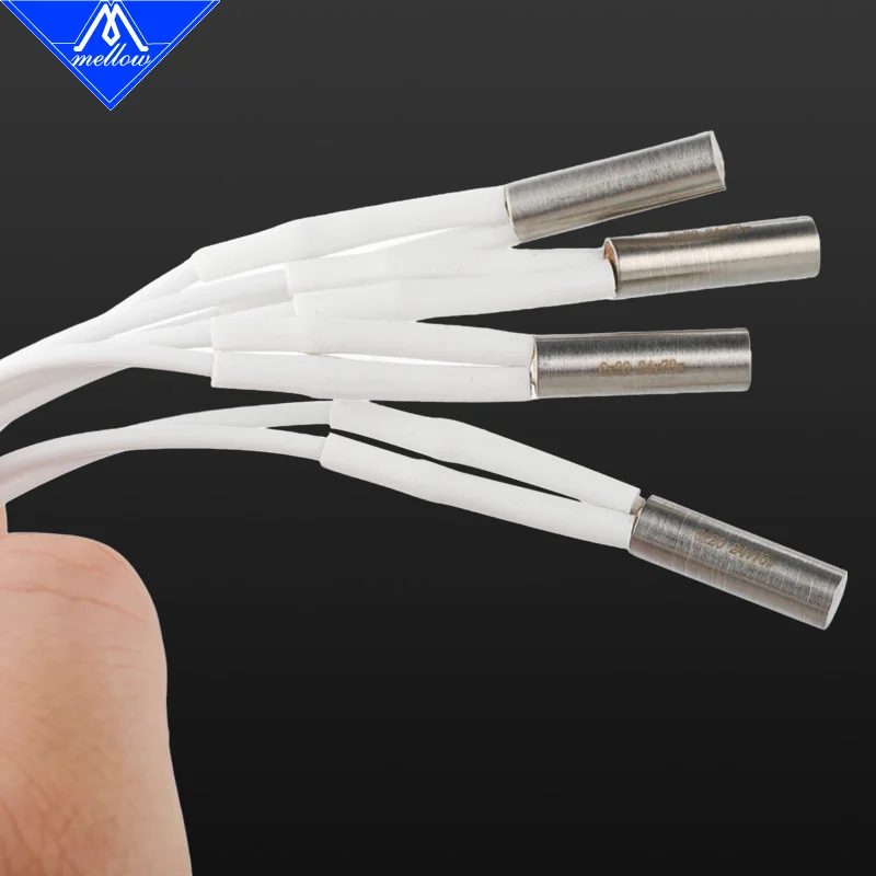 Mellow-3D 프린터 부품 히팅 튜브, 6x20mm, 12V, 24V, 70W, 세라믹 카트리지 히터, Mk8, cr10, Ender 3, , v6 HotEnd, J-헤드용, 1 개
