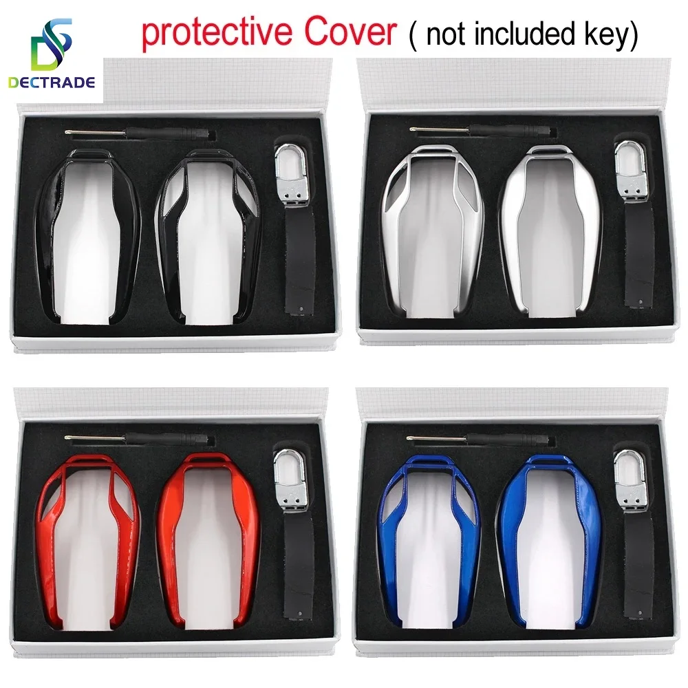 4 Colors BMW i8 Style Smart Remote Car Key Fob Case Cover Set Shell Ring Chain For CF400 CF500 CF618 K600 TK800 Series