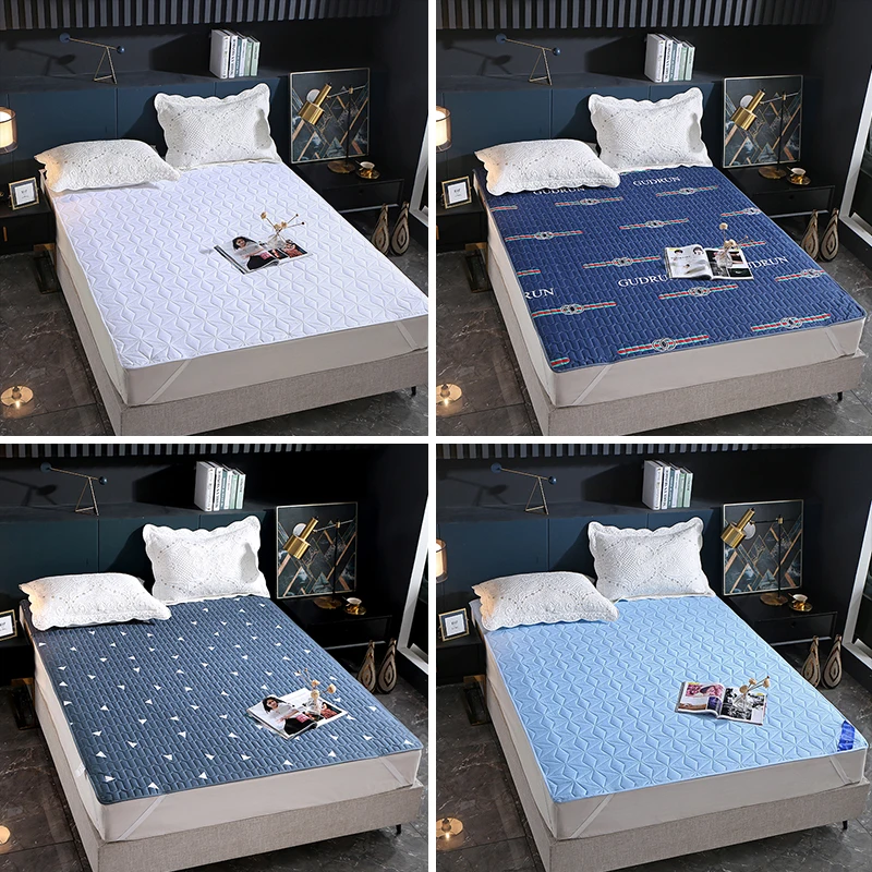 

Waterproof Bedspread Bed Cover On The Bed Non-slip Breathable Mattress Protector with Elastic Band Anti-dirty Mat for Home Hotel