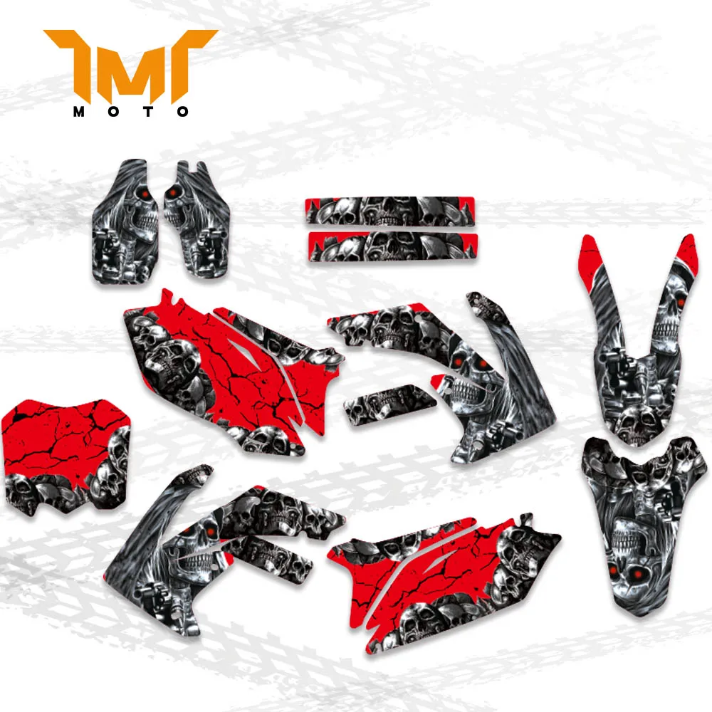 TMT Motocross For Honda CRF250R CRF250 2010-2012 CRF450R CRF450 2009 -2012 2011 CRF 250 450 R 250R 450R Graphics Decals Stickers luckmoto graphics backgrounds decals stickers kits for for honda crf 250r 450r 2017 2018 2019 2020 motocross decals