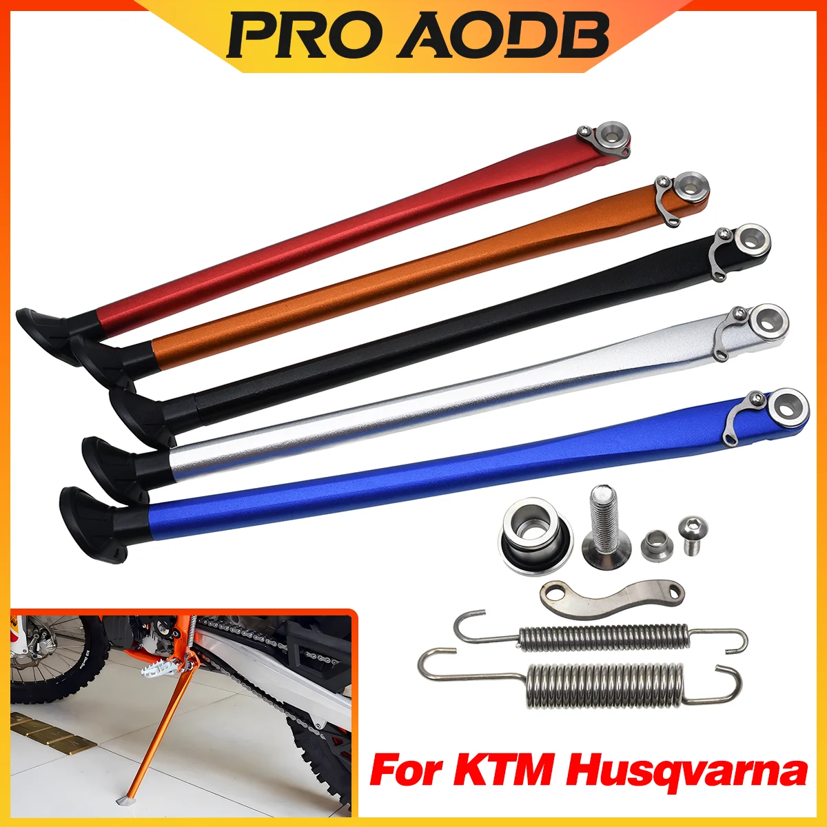 Durable Parking Side Stand Kickstand with Spring Kit