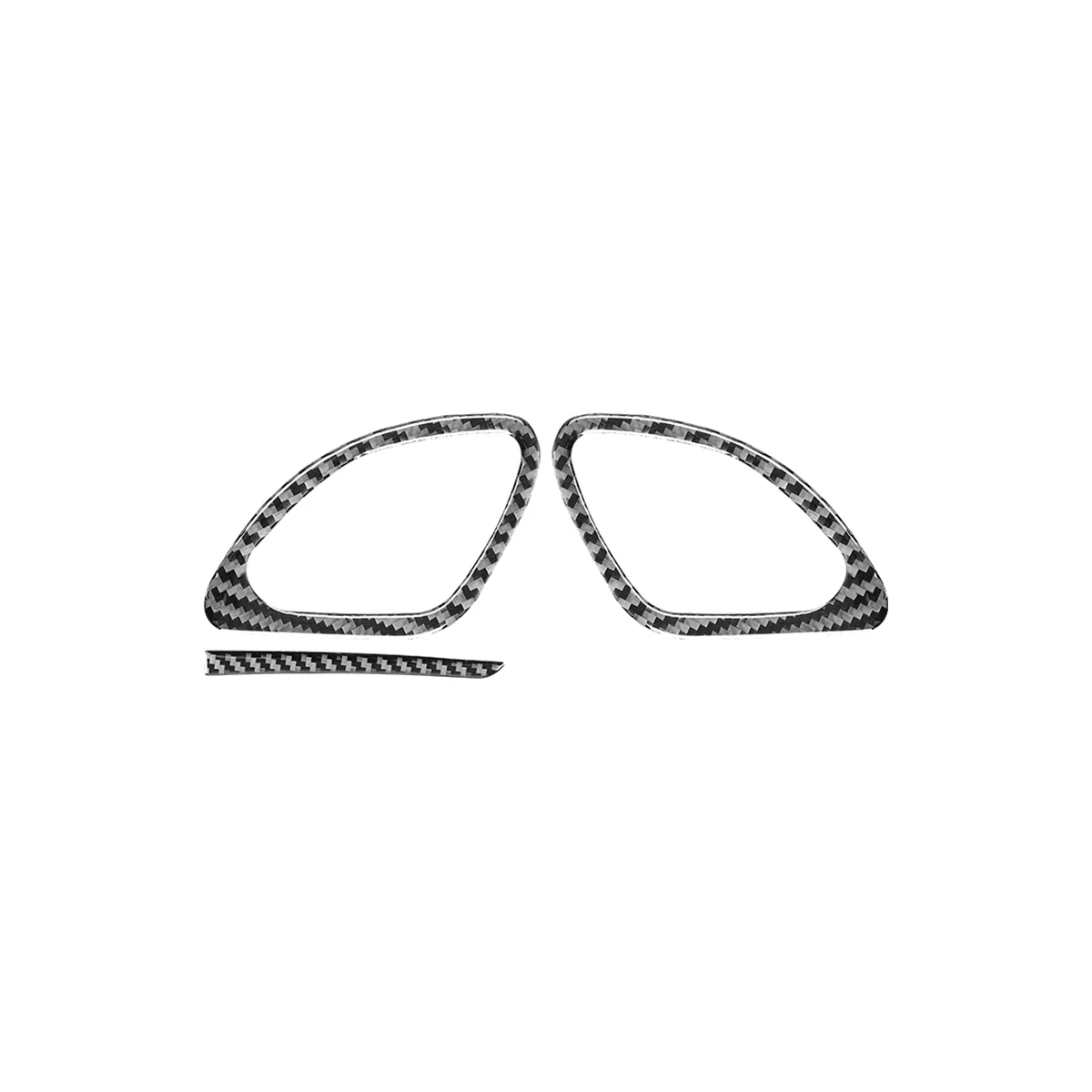 Per Chevy Impala 2014-2020 Soft Carbon Fiber Car Dashboard Side Air Outlet Vent Cover Trim Sticker Accessori