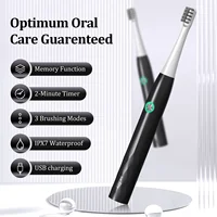 Sejoy Electric Toothbrush Tooth brush USB Rechargeable Adult Ultrasonic Teeth Cleaning 3 Replacement Toothbrush Heads 2