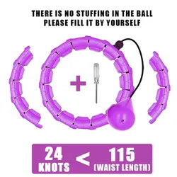 Adjustable Weighted Sports Hoops for Enhanced Adult Exercise and Weight Loss (Purple)