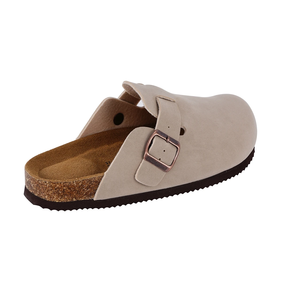 SUFU Leather Birkenstocks Women's New All-in-one Flat Slip-on Beanie Shoes Women Wear Vintage Single Shoes