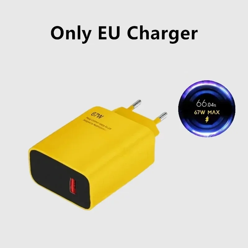 67W USB Fast Charging Charger Quick Charge 3.0 Wall Adapter with USB A To Type C Quick Charging Data Cables