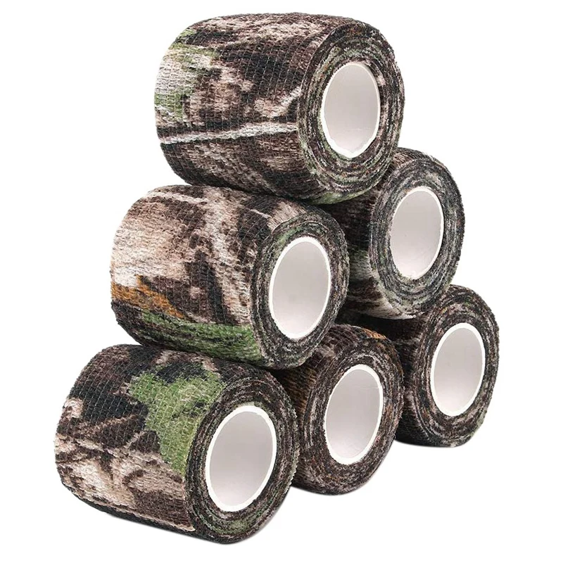 

30 Roll Camouflage Tape Cling Scope Wrap Camo Stretch Bandage Self-Adhesive Tape For Camping Hunting Bike Telescope