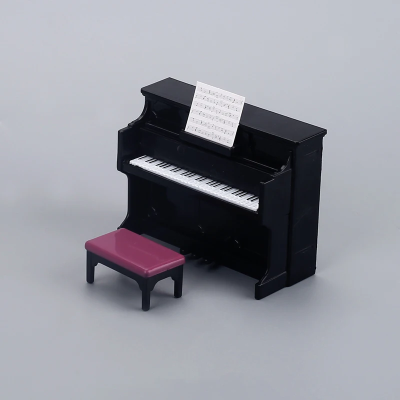 Mini Piano Toy Dollhouse Furniture Musical Instrument Model For Kids Children Gift