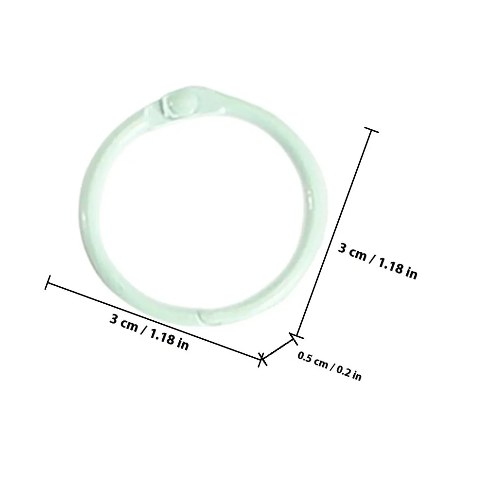 60Pcs 튼튼한 금속 바인더 링 메모 파일링용 강력한 홀드 북 링 예술가 학생 사무실 일상 사용 편리한 키 링