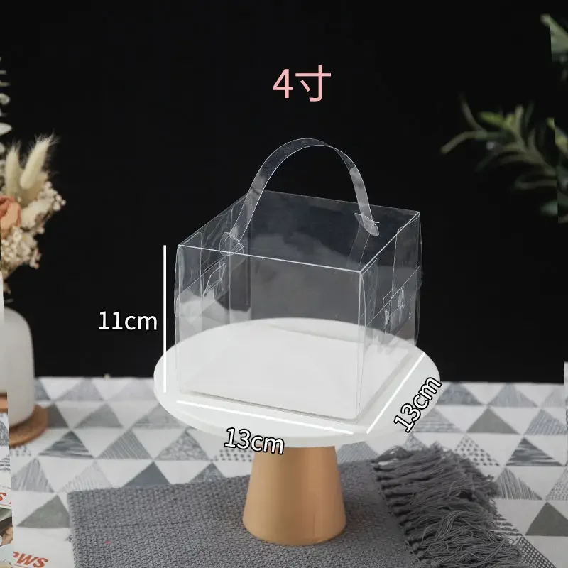 5-Pack Transparent Plastic Cake Boxes with Handles – Clear Disposable Dessert Gift Cont... - SKU CCL60826 - UGI Packaging