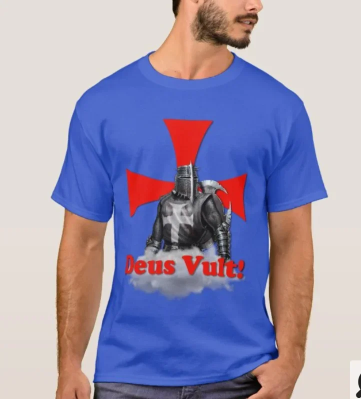 Deus Vult Knights Templar ߼ ڱ Ƽ, 100%  O- , ĳ־  Ƽ,  S-3XL, 