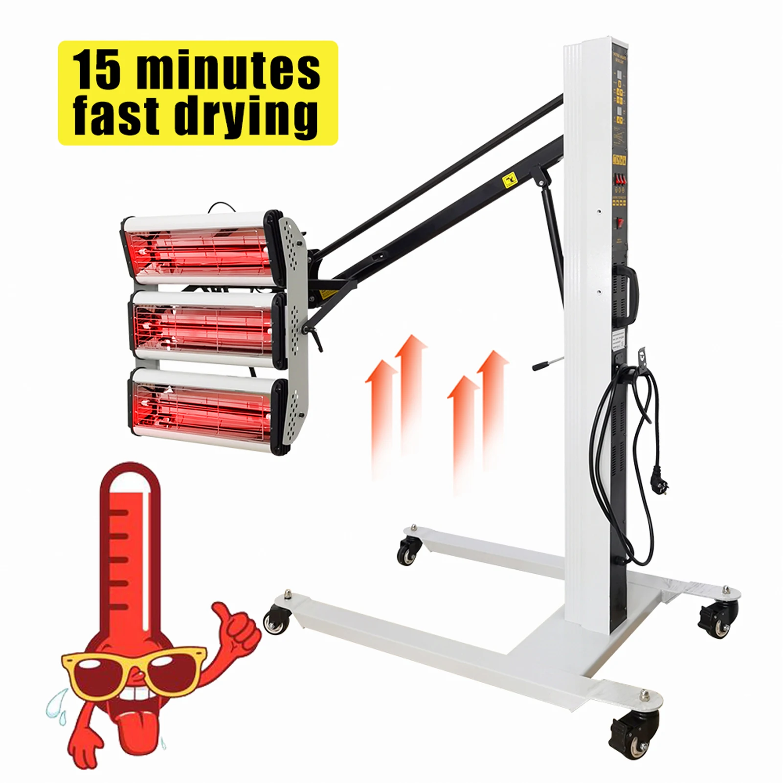 InfraredPaintCuringLampHeatingBakingLight3300WFastDrying360