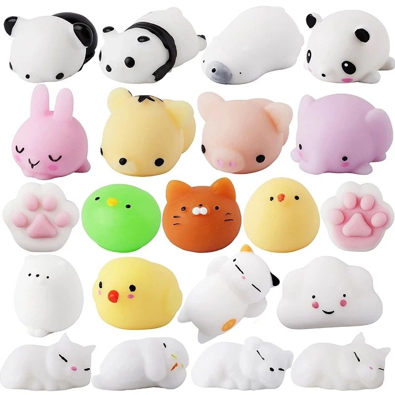 Mochi Squishy Kawaii Toy Noël,6 Pièces Grand Jouets Squeezie Doux
