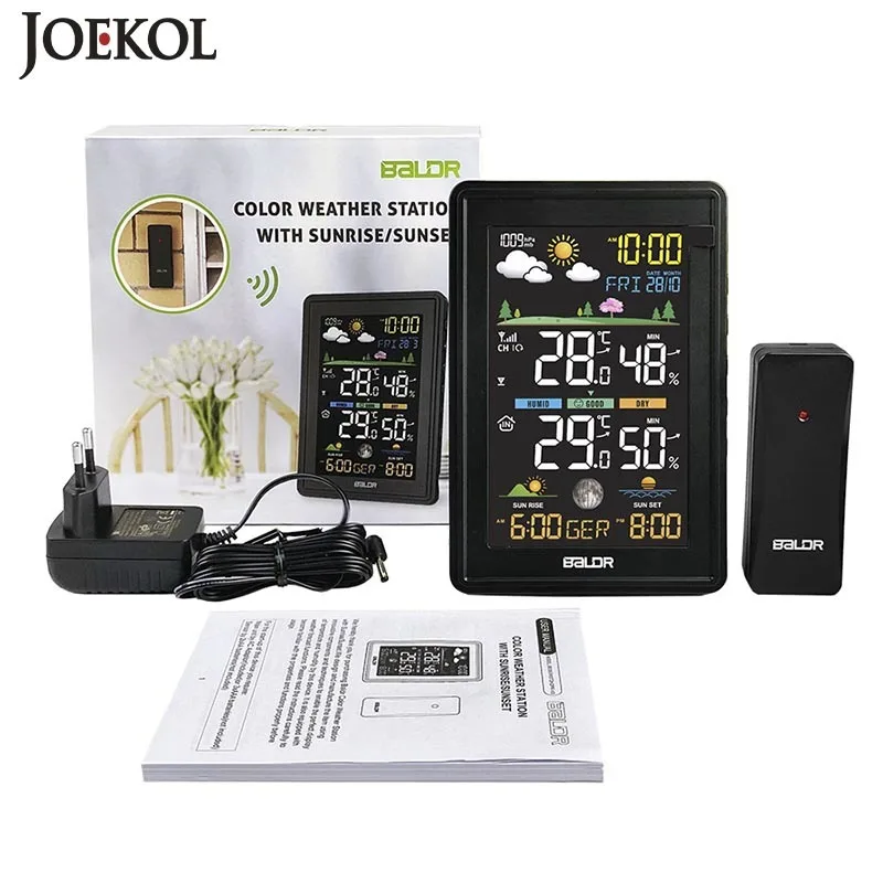 BALDR Digital Color Weather Station Wireless Indoor/Outdoor