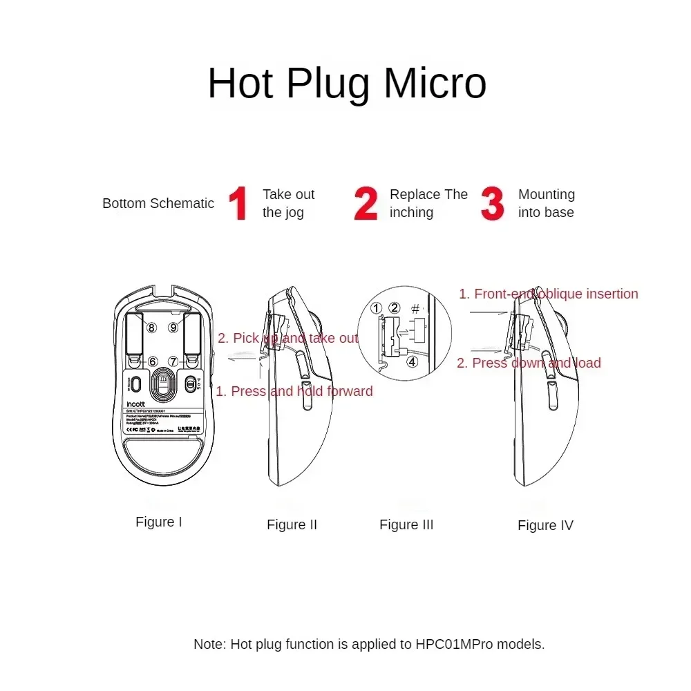 INCOTT HPC01M Pro Wireless Mouse Hot Swap Microswitch Low Latency Lightweight E-Sports Gaming Mouse PC Office Mice Gamer Gift