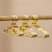 5pcs Pet Apparel Hangers Small Metal Clothes Hanger for Dog Cat Puppet Doll Pet Store Clothes Support Gold Color Mini Hanger 2