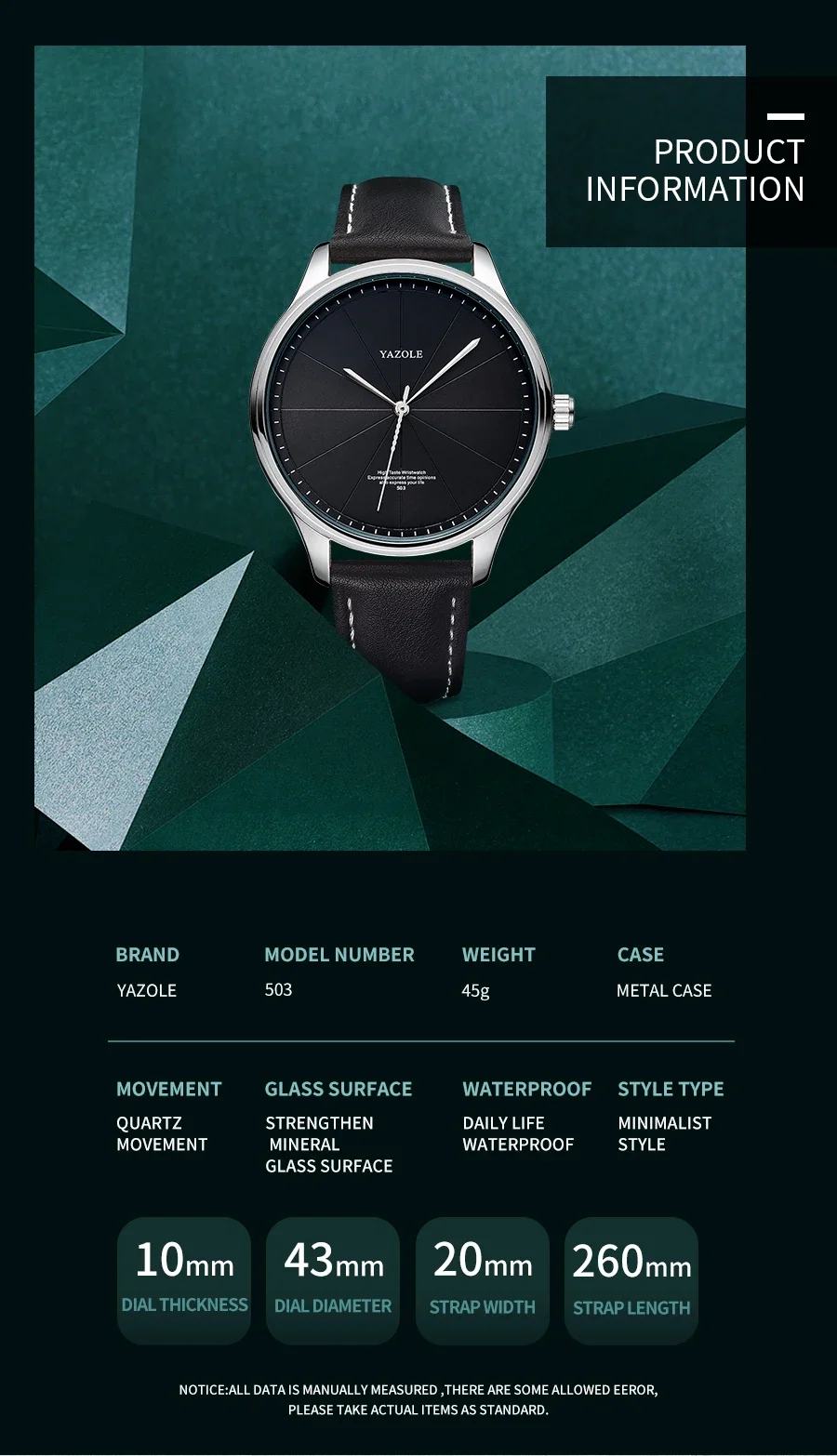 Luxury Men's Quartz Watch with Leather Strap - Elegant Business Style