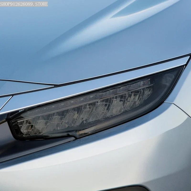 

Car Headlight Protective Film Smoked Black Tint Wrap Vinyl Transparent TPU Sticker For Honda Civic 10 Gen 2015-2021 Hatchback