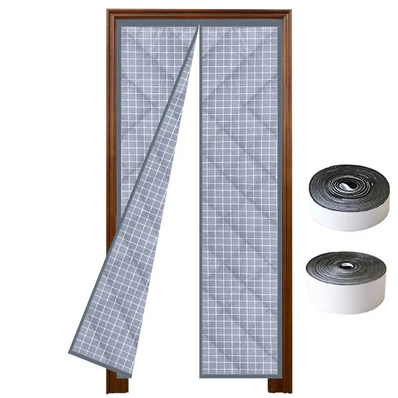 Couverture de porte à isolation thermique, moustiquaire de porte de  protection contre le froid robuste, rideau de porte magnétique, insonorisé